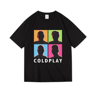 欧美纯棉短半袖T恤夏季潮牌衣服coldplay酷玩英伦摇滚中性款男女
