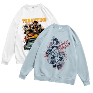 潮流春秋冬长袖圆领卫衣欧美风致敬昆汀杀死比尔低俗小说周边男女