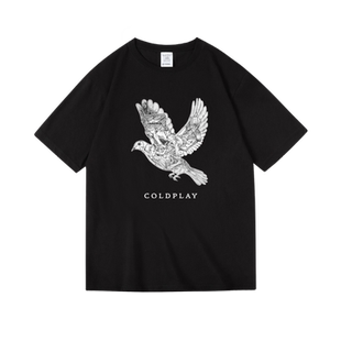 纯棉短半袖T恤男女夏季coldplay酷玩摇滚周边中性款欧美潮牌衣服
