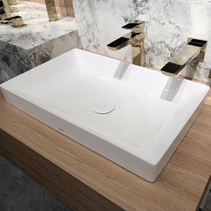 TOTO新款台盆LW4715 4716B智洁陶瓷桌上盆艺术长方形洗脸盆洗手盆,家装主材,台上艺术碗盆,淘宝优惠券,粉丝福利购,淘宝优惠卷