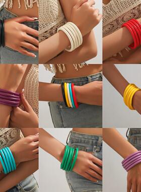 细木手镯时尚潮流简约百搭