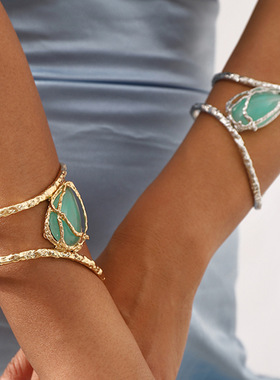 熔岩肌理纹开口手镯手环