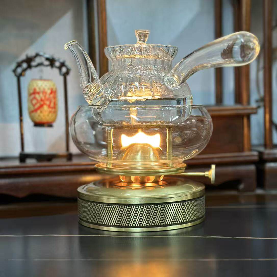 精品小茶灯迷你空气灯 中式明火煤油灯煮茶器 工夫茶煮水便携茶炉