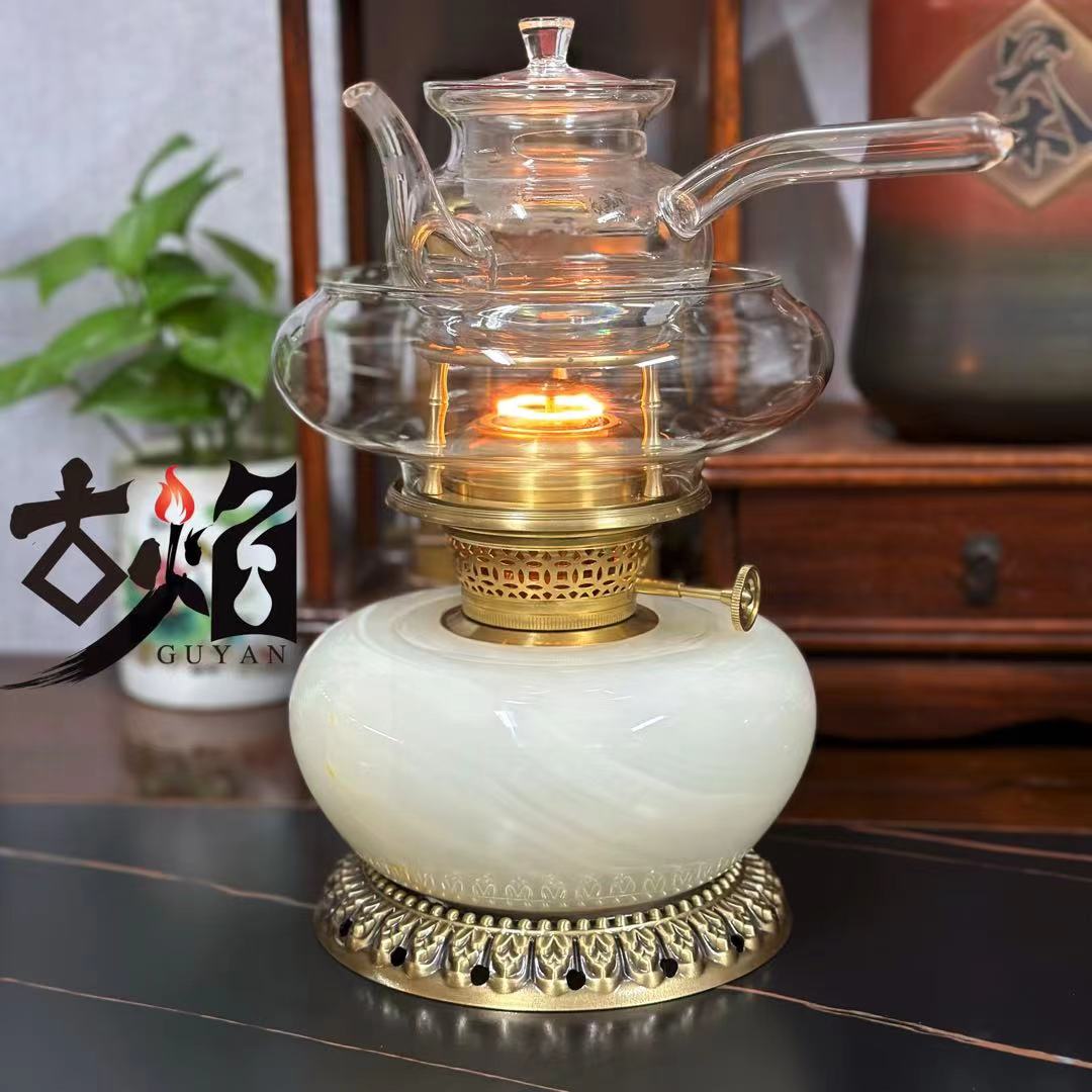 精品玉石茶灯空气灯中式煮茶炉