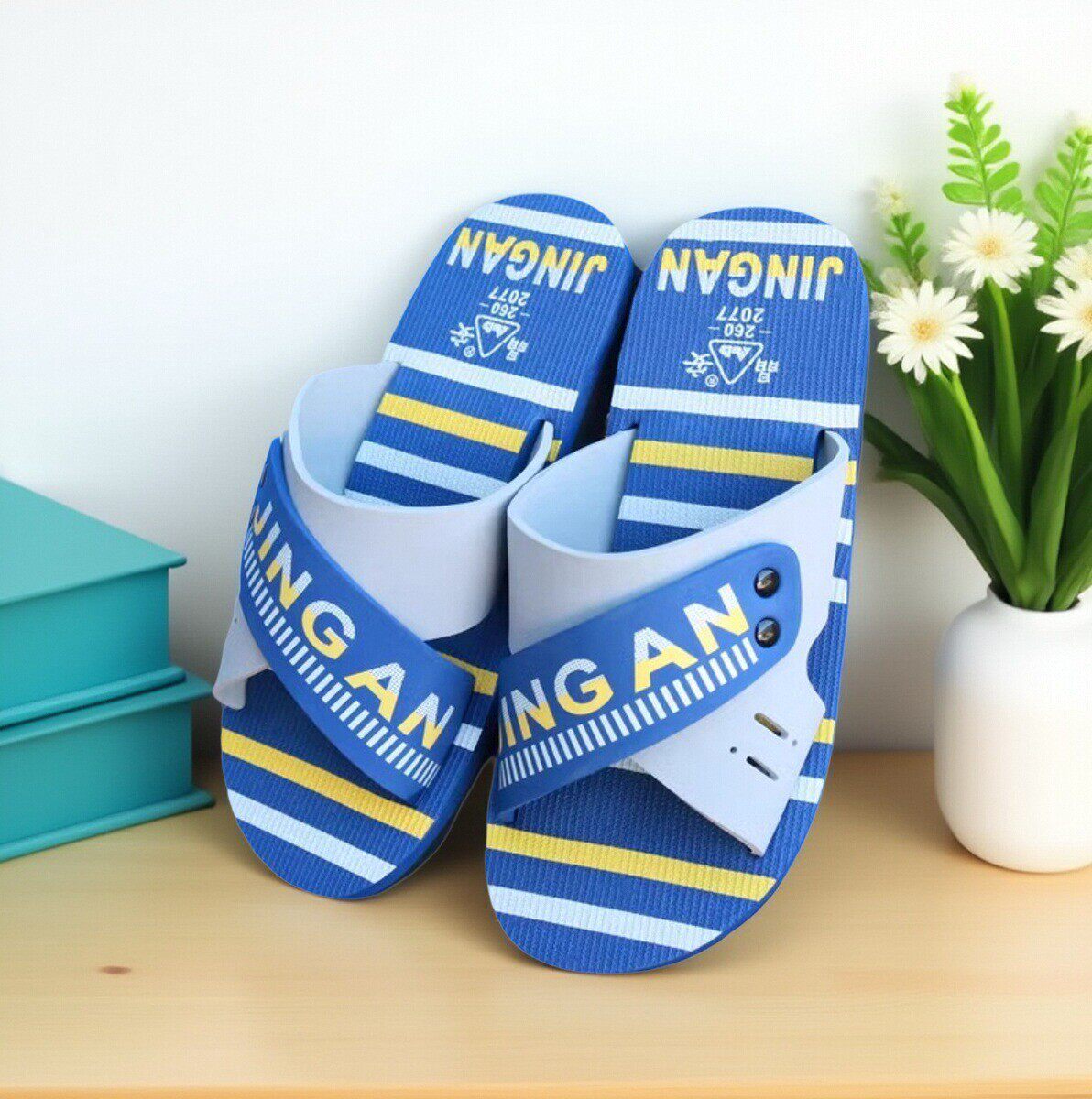 晶安正品拖鞋夏季凉爽拖鞋居家浴室洗澡泡沫夏天男士一字拖沙滩鞋