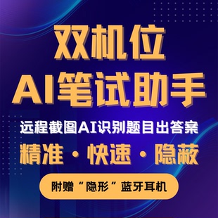 AI笔试辅助 双机位笔试助手 interviewcoder 直接拍自动发货