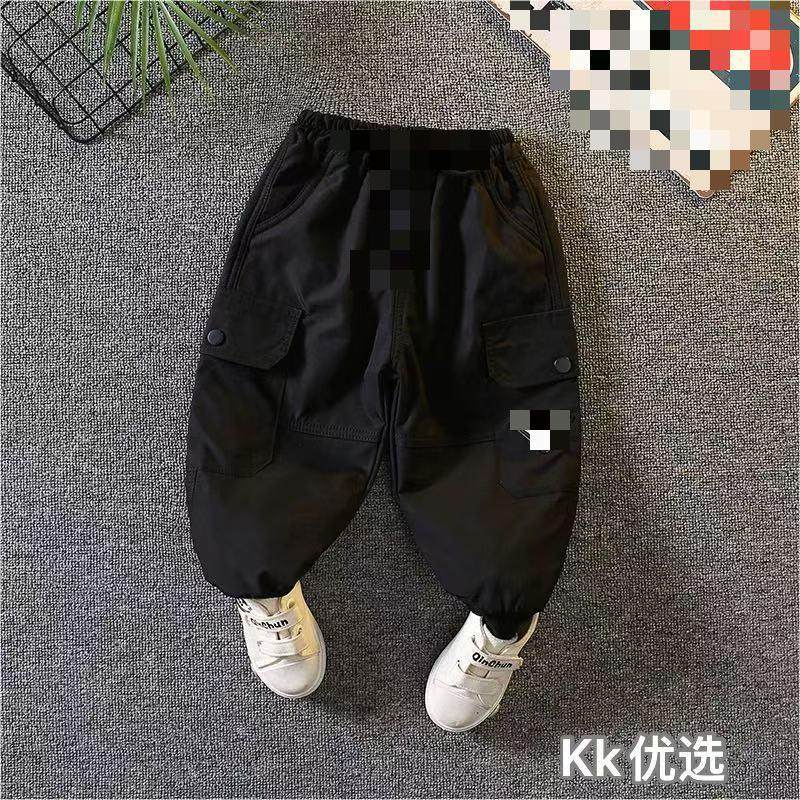 201男童黑色工装羽绒裤加绒束脚休闲裤儿童冬季保暖长裤,童装/婴儿装/亲子装,羽绒裤,淘宝优惠券,粉丝福利购,淘宝优惠卷