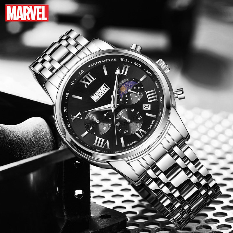 迪士尼手表男款学生初高中防水石英表腕表夜光考试专用男表礼物