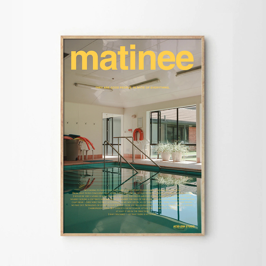matinee  韩国ins夏日拍照道具海报 coffee店卧室装饰画
