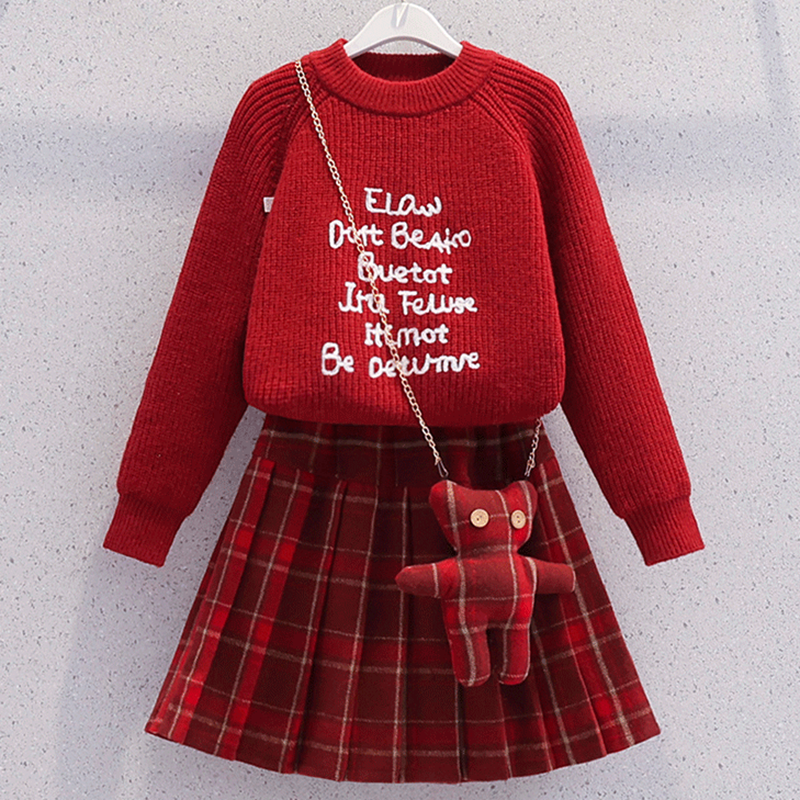 女童毛衣套装2025秋冬新款