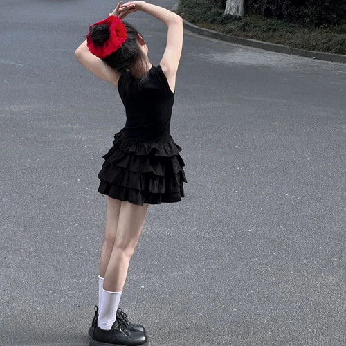 女童夏季法式赫本风连衣裙