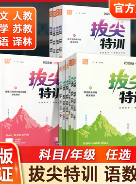 拔尖特训一二三四五六年级上册下册123456语文人教版数学苏教版英语译林版小学教材同步训练一课一练必刷题课堂作业