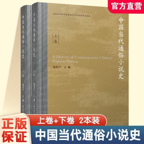 中国当代通俗小说史上下卷2本 本书对通俗小说作家作品文学现象进行了价值评估 主要评估对象为社会小说武侠小说公安法制小说等