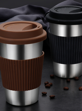 工业风ins不锈钢杯子啤酒杯果汁杯防摔杯子办公室家用咖啡冷饮杯