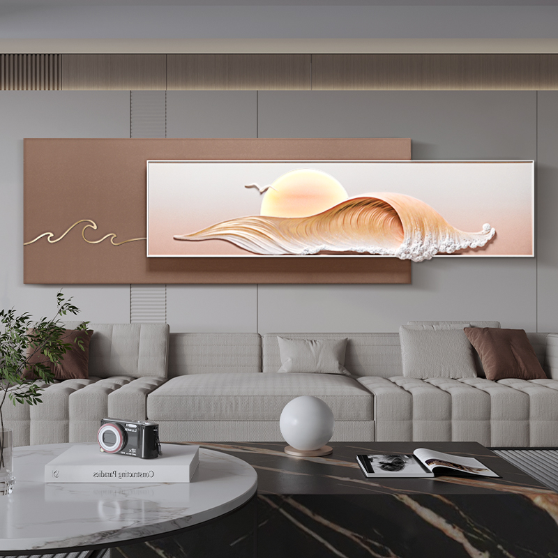 轻奢抽象客厅装饰画现代简约大气