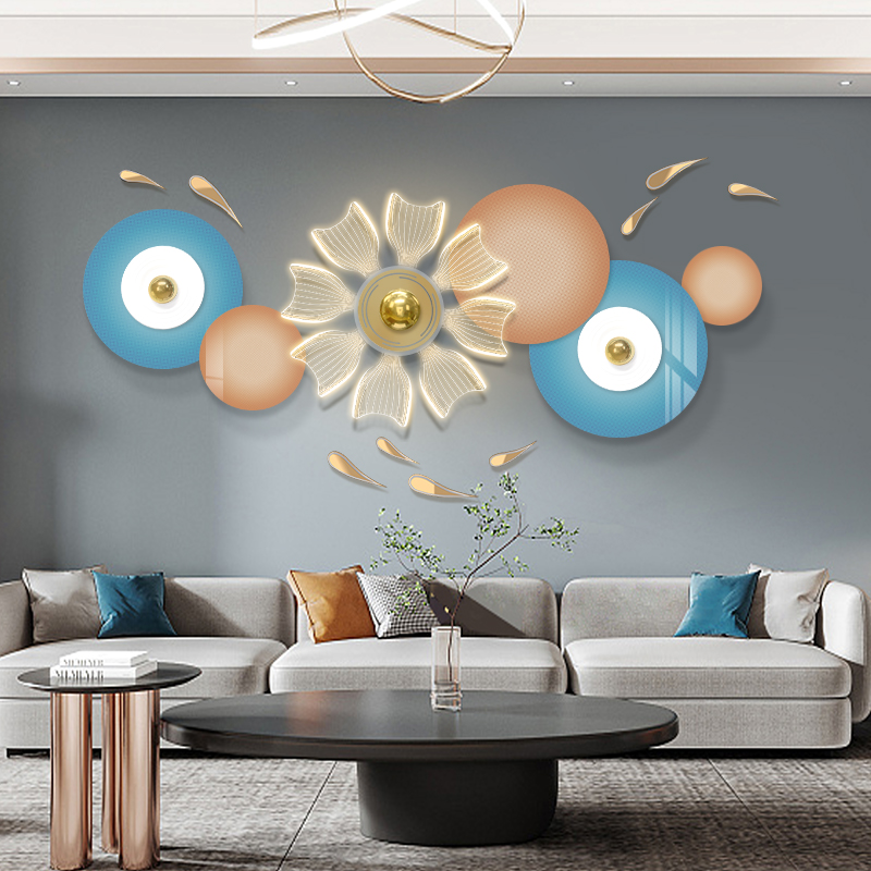 轻奢组合灯光装饰新款壁饰