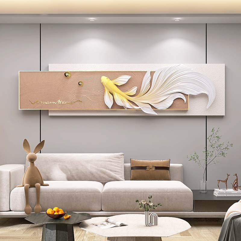 立体浮雕高级沙发背景墙装饰画客厅简约挂画大气现代轻奢简约壁画图片