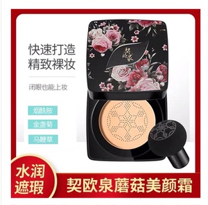 契欧泉小蘑菇头气垫bb霜正品控油遮瑕保湿持久不脱妆cc霜粉底网