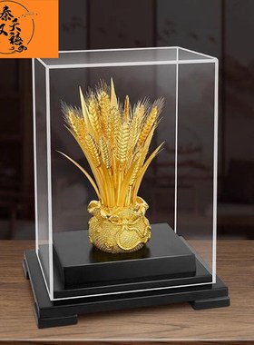 速发装汉天禧轻奢金箔开穗大卖招财摆件公办公室客厅桌面秦饰司麦