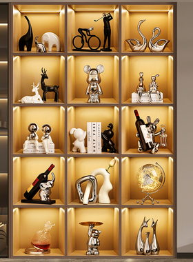 速发熊电视柜装饰轻奢装档客厅酒柜饰高品摆件餐边柜玄关家居饰品