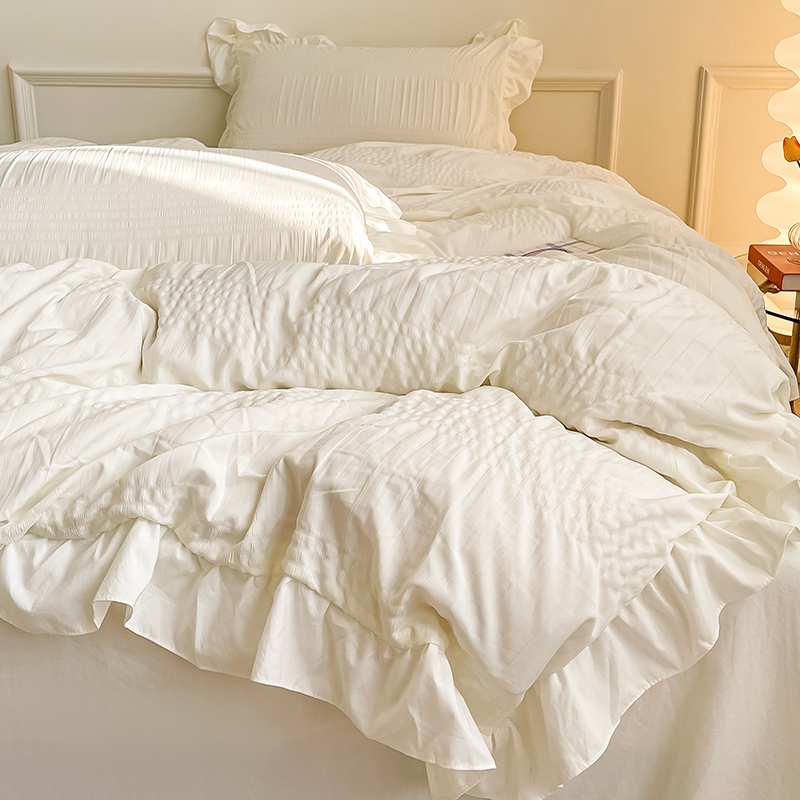 速发舍泡纱水洗棉单件150x2泡0x20冬季被罩宿0单人被单1.5米