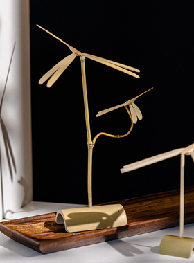 速发竹平年摆件木质悬浮不倒翁衡意平创鸟桌面装饰品怀旧童衡玩具