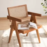 Скандинавский стул из ротанга, бытовой стул из ротанга, магазин чая с молоком, складной стул из ротанга, стул для отдыха, кафе, обеденный стул, стул Чандигарх