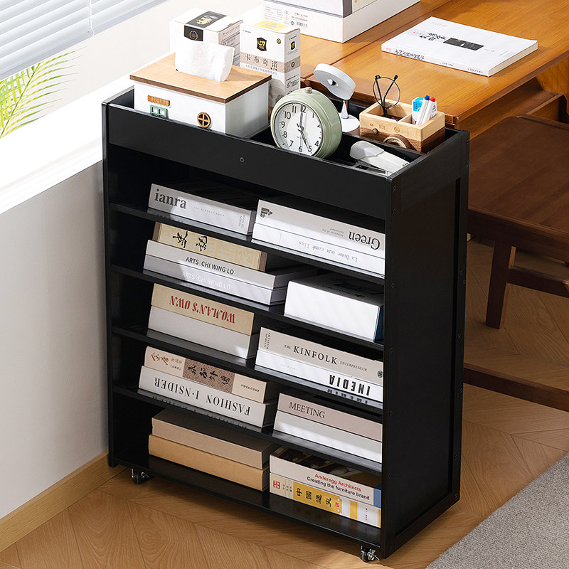 书桌旁小推车置物架落地移动收纳架学生书架桌边书柜儿童靠墙简易,收纳整理,整理架/置物架/收纳架,淘宝优惠券,粉丝福利购,淘宝优惠卷