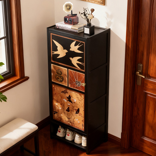 爆款 架子多层2025新款 高档 柜家用门口小窄入户收纳柜一体靠墙鞋 鞋