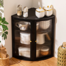 桌面餐边柜厨房储物柜子台面碗柜置物架茶具家用橱柜收纳茶水边柜