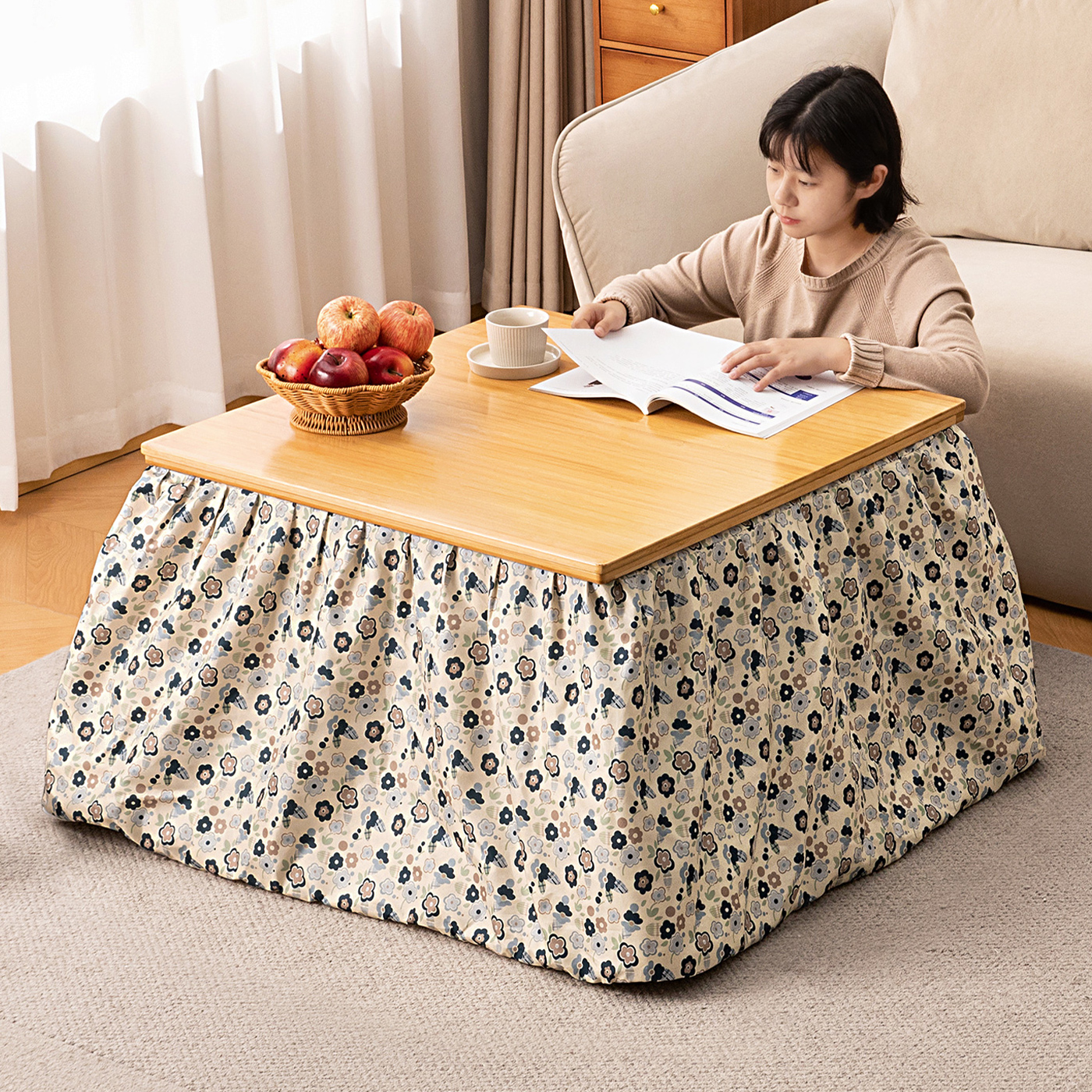 烤火桌子家用可折叠烤火架