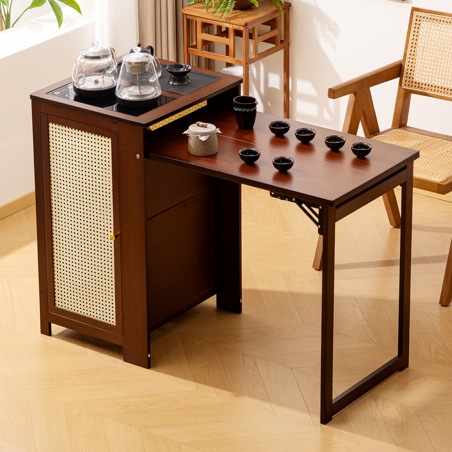移动茶桌小茶台烧水壶一体家用
