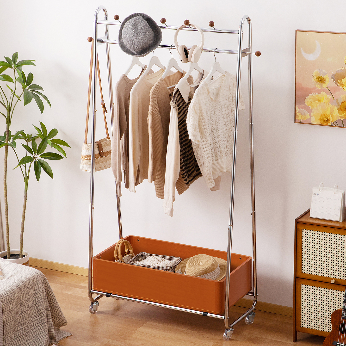 挂衣架落地式家用卧室衣帽架