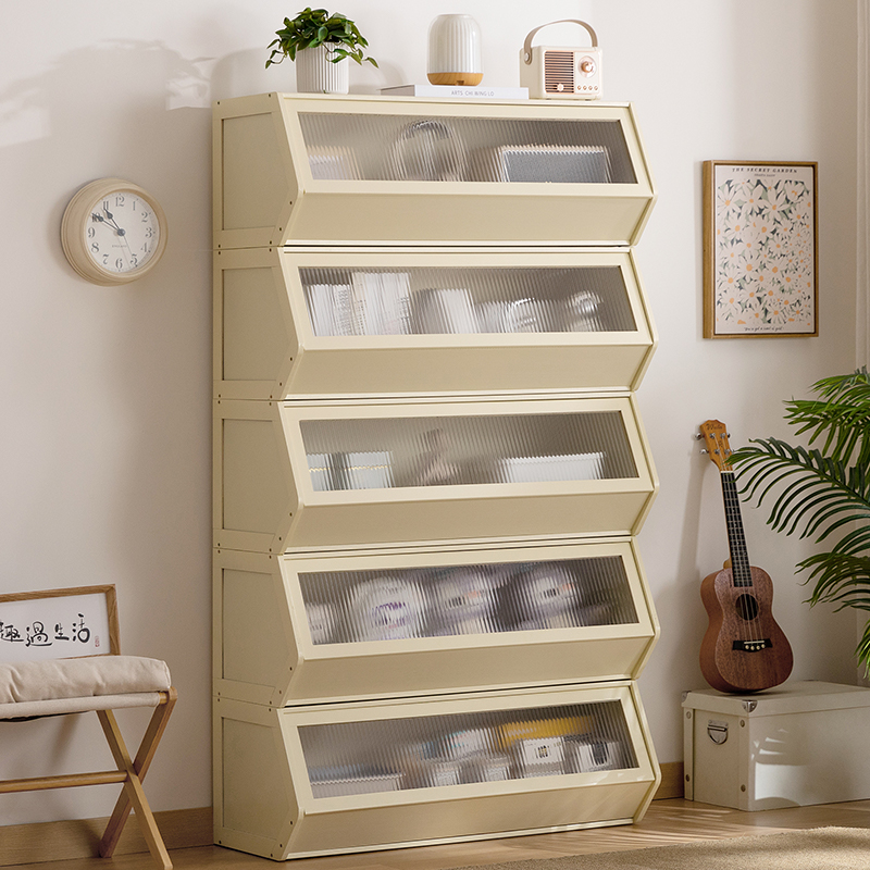 书架落地置物架书柜子家用儿童客厅实木简易展示柜杂物柜卧室靠墙