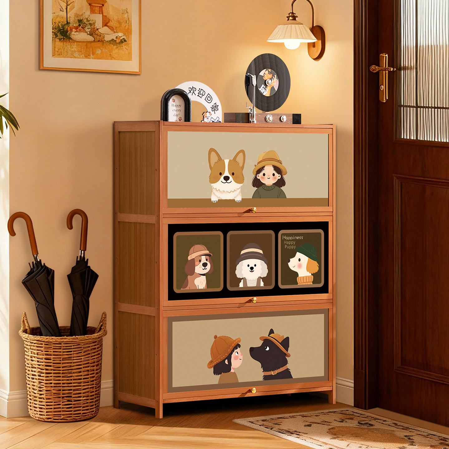 鞋架子多层家用门口入户带门简易鞋柜收纳柜一体靠墙新款爆款高档,住宅家具,鞋架,淘宝优惠券,粉丝福利购,淘宝优惠卷