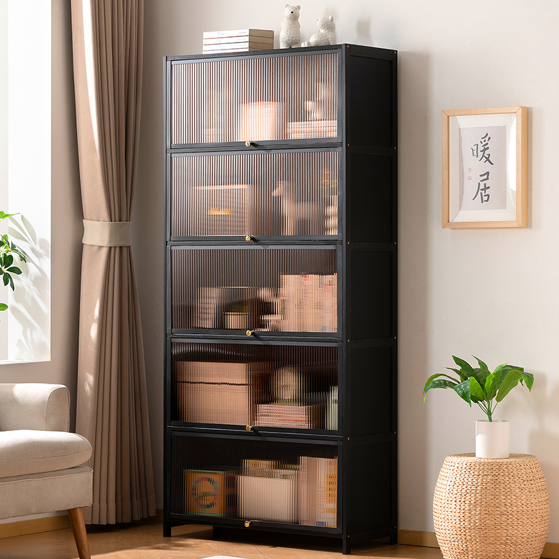 书柜带门防尘组合展示现代简约