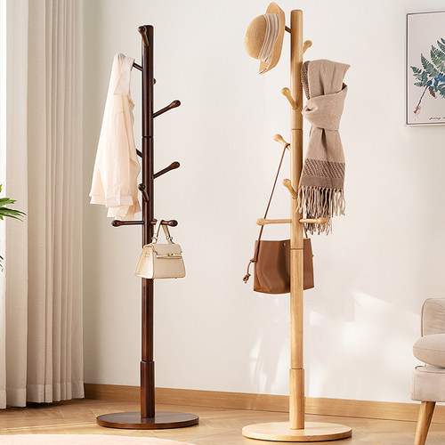 木马人实木挂衣架落地式卧室