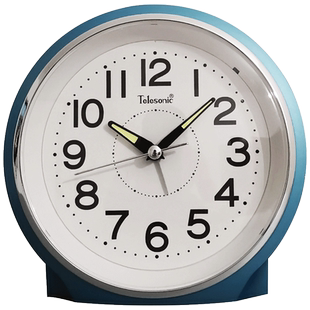 TELESONIC/天王星经典闹钟多功能简约时钟夜光儿童卧室静音床头钟