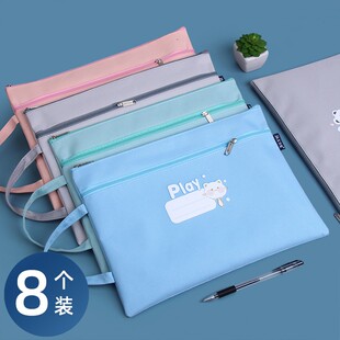 速发学科科目分资文件料拉链款布料作业袋子小学生语数英课本试卷