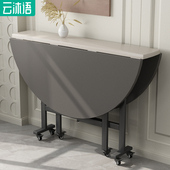 速发折叠圆桌餐桌家子10人小户型可折房桌用叠饭桌户外大圆桌饭台