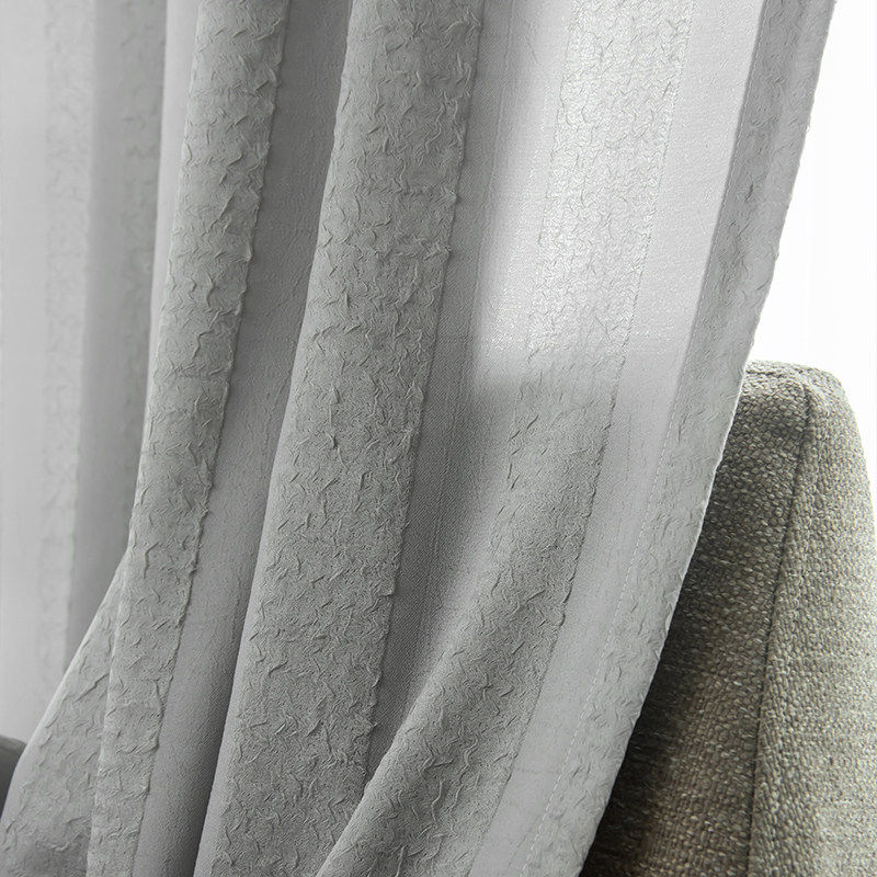 速发日纱透光不透人直条压皱式理肌帘轻奢高级ig风文艺客厅窗帘