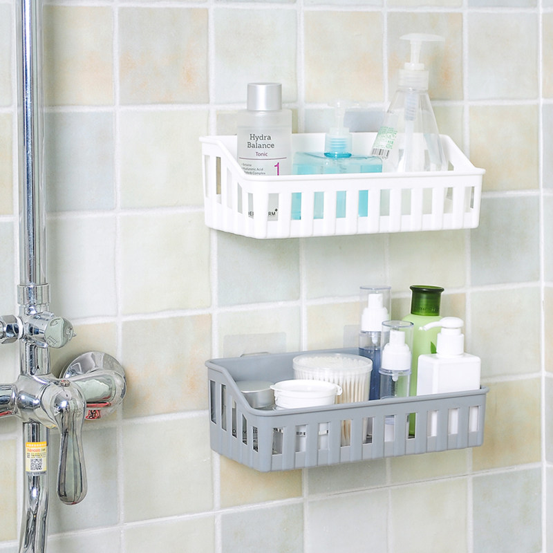 速发卫生洗浴室厕所物手间免打孔墙上置洗架厨房间漱台壁挂收纳架