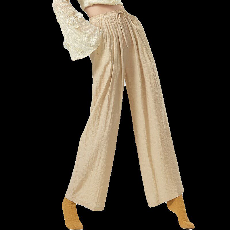 速发舞蹈裤直筒垂感阔腿裤现代舞裤子成人古典舞练功裤新款跳舞裤