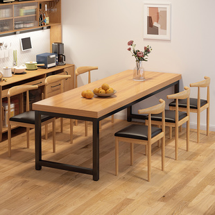 速发餐桌房家餐接待会客桌椅组合长方形食堂桌子餐饮商用快用饭桌