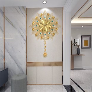 速发钟表约钟客厅2英24新款简挂家用石0钟创意时钟挂墙高级感