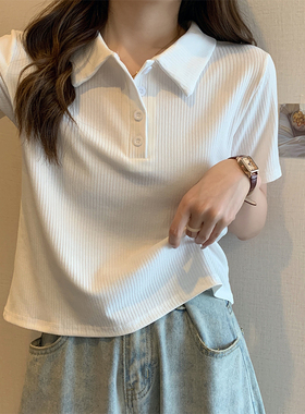 速发大码正oT恤202年新款领季设计感p肩夏短款上衣