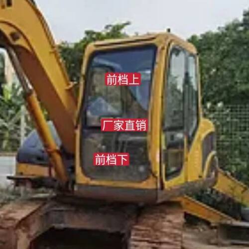 速发门掘机玻璃挖柴YC85-685-8玉机前后挡风挖天窗钢化玻璃