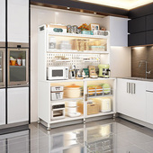 速发餐柜靠墙一体收纳置物具铁艺餐柜柜洗碗盘柜厨房不锈钢灶台柜