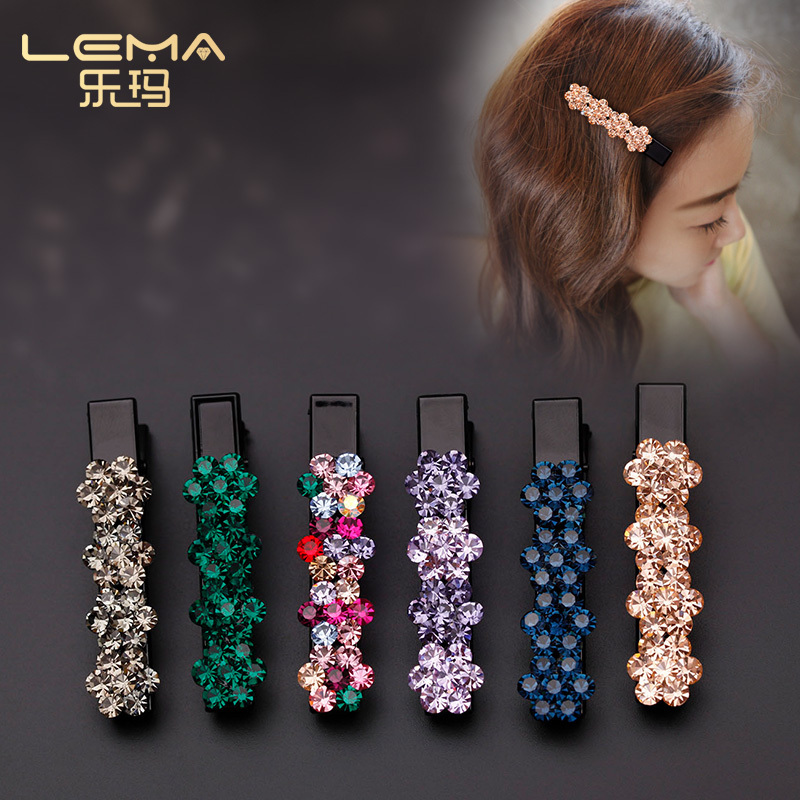 侧边镶钻前额甜美风韩国刘海夹