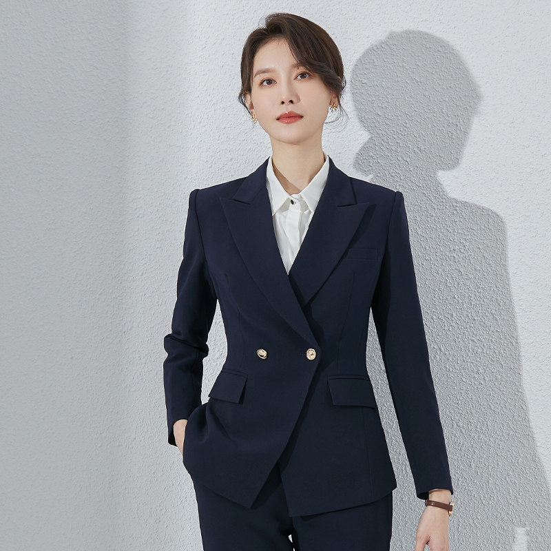 诗璐雅黑色西装女外套2026年新款公务员面试正装高级感炸街小西服
